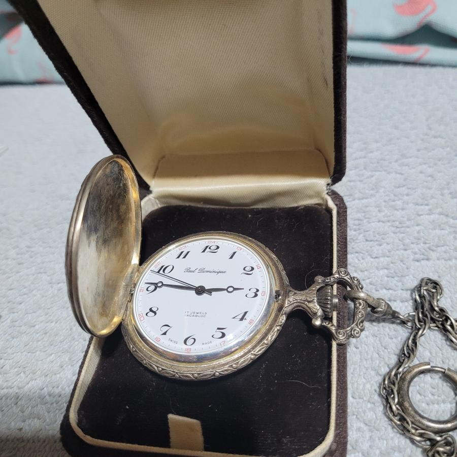 Paul Dominique Swiss Pocket Watch with Hunting Scene alt 3